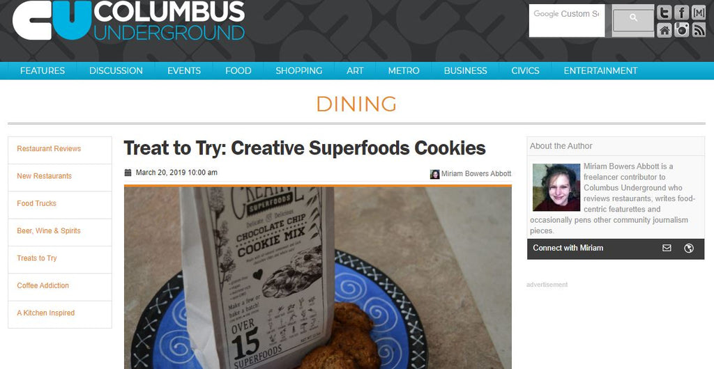 Creative Superfoods featured in Columbus Underground Magazine!